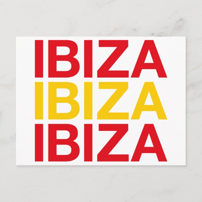 IBIZA Spanska Flagga Vykort (Framsida)