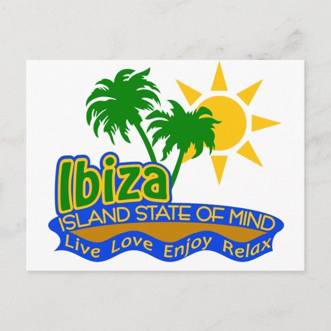 Ibiza State of Mind vycard Vykort (Framsida)