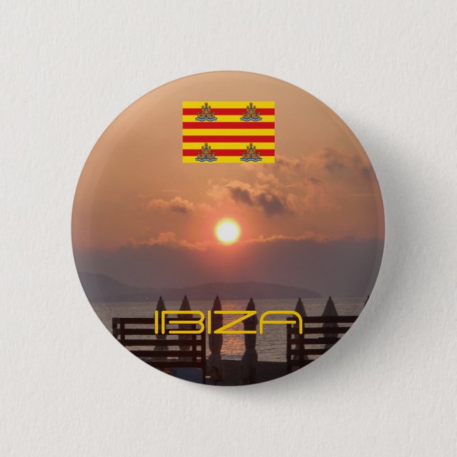 Ibiza Sunrise Button Knapp (Framsida)