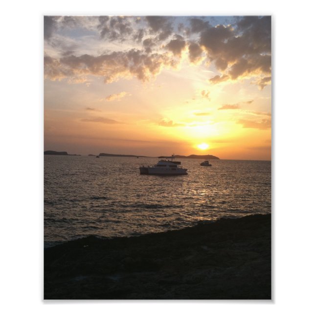 Ibiza Sunset Fototryck (Framsidan)