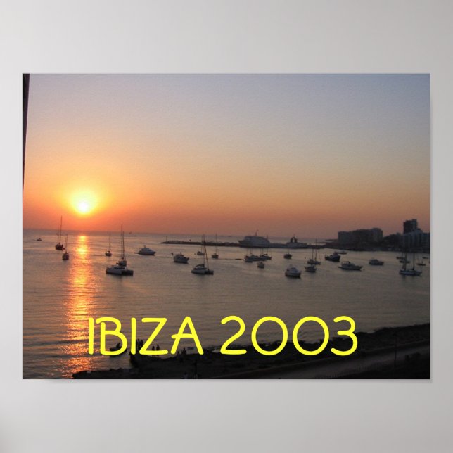 Ibiza Sunset Poster (Framsidan)