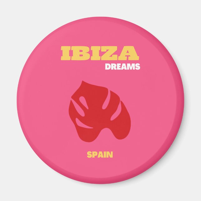 Ibiza, Travel Art, Preppy, Preppy Art, Rosa Magnet (Framsidan)
