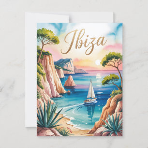 Ibiza vattencolor vykort