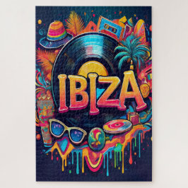 Ibiza-vibbar – En djärv firande av musik och färg Pussel