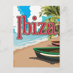 Ibiza vintage resor poster vykort