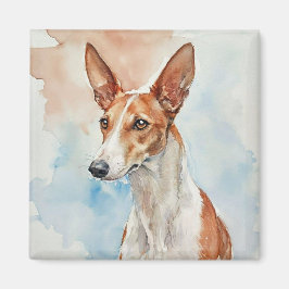 Ibizan Hound Acrylic Photo Tile Magnet