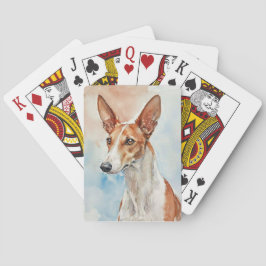 Ibizan Hound Akryl Fotoplatta Casinokort