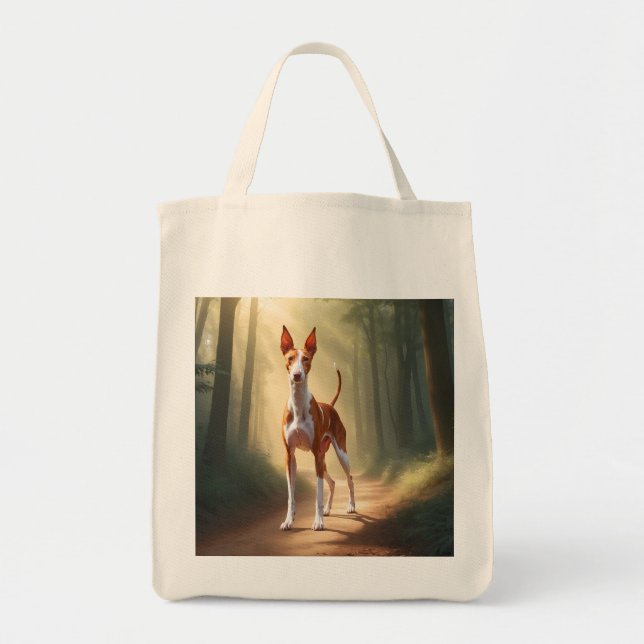 Ibizan Hound Elegant Livsmedel Tote Bag Tygkasse (Framsidan)