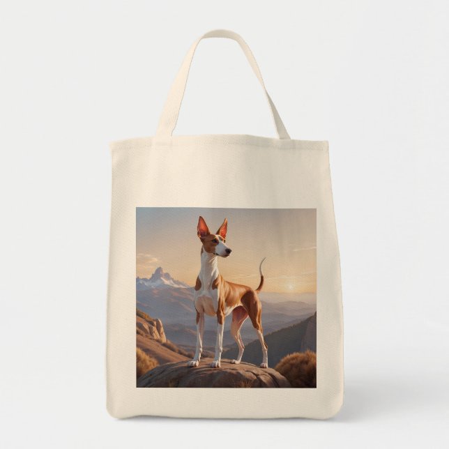 Ibizan Hound Elegant Livsmedel Tote Bag Tygkasse (Framsidan)