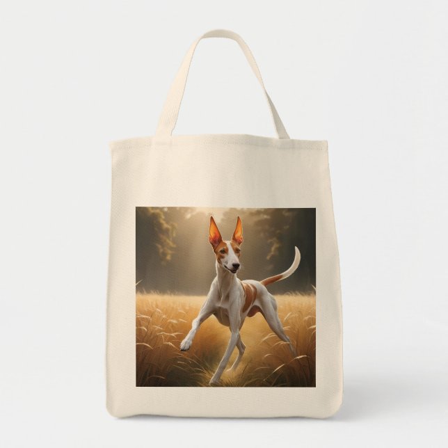 Ibizan Hound Elegant Livsmedel Tote Bag Tygkasse (Framsidan)