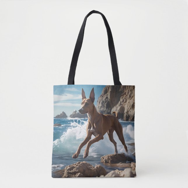 Ibizan Hound Elegant Tote Bag Tygkasse (Framsida)