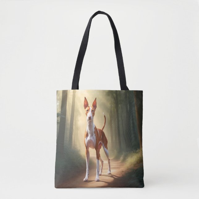 Ibizan Hound Elegant Tote Bag Tygkasse (Framsida)