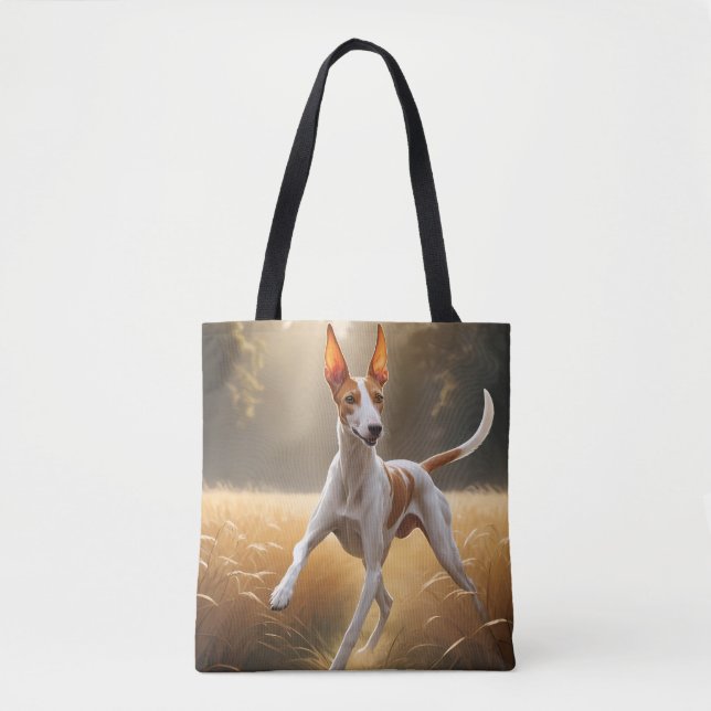 Ibizan Hound Elegant Tote Bag Tygkasse (Framsida)
