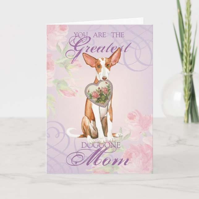 Ibizan Hound Heart Mamma Kort (Framsida)