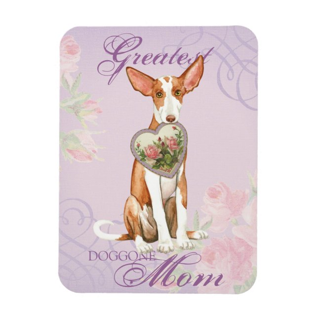 Ibizan Hound Heart Mamma Magnet (Vertikal)