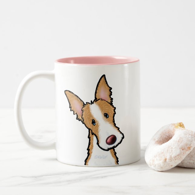 Ibizan Hound KiniArt Two-Tone Coffee Mugg (Med munk)