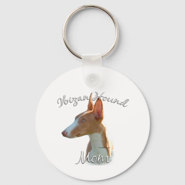 Ibizan Hound Mamma 2 Nyckelring (Framsida)