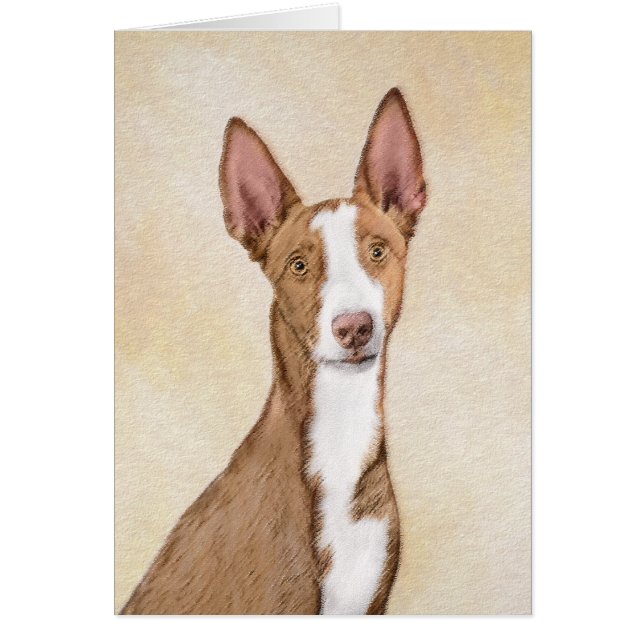 Ibizan Hound Painting - Cute Original Hund Art Hälsningskort (Framsidan)