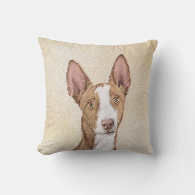 Ibizan Hound Painting - Cute Original Hund Art Kudde (Framsida)