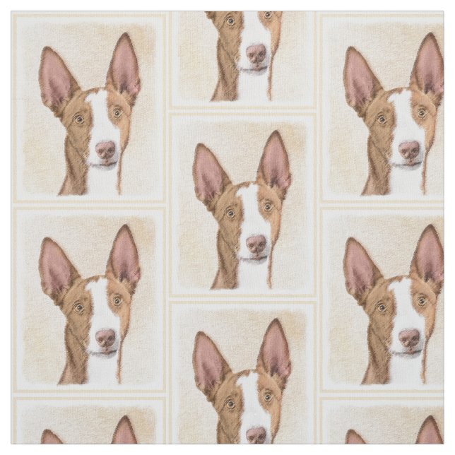 Ibizan Hound Painting - Cute Original Hund Art Tyg (Provkarta)