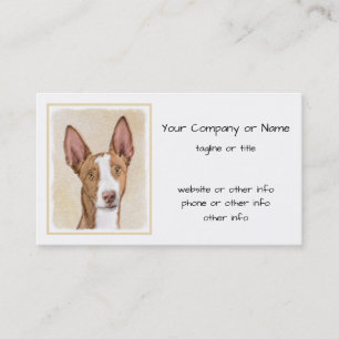 Ibizan Hound Painting - Cute Original Hund Art Visitkort