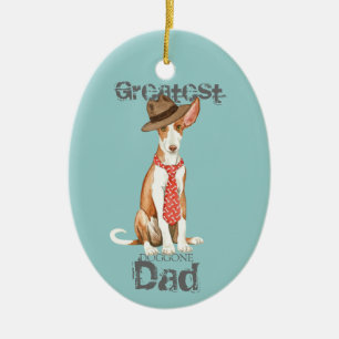 Ibizan Hound Pappa Ceramic Ornament