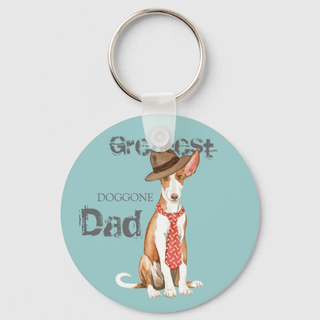 Ibizan Hound Pappa Nyckelring (Framsida)