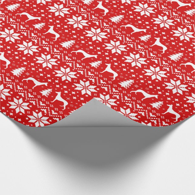 Ibizan Hound Silhouettes Hundar Helgdag Presentpapper (Hörn)