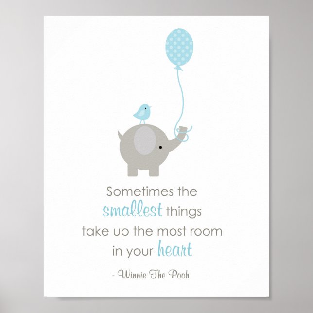 Ibland Är De Minsta Tingen (Blå Elefant) Poster (Framsidan)