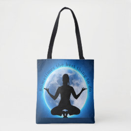 "Ibland är det bästa att göra" Blue Moon Yoga Tygkasse