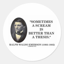 Ibland är en kräm bättre än en Thesis Emerson Runt Klistermärke