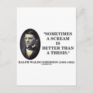 Ibland är en kräm bättre än en Thesis Emerson Vykort