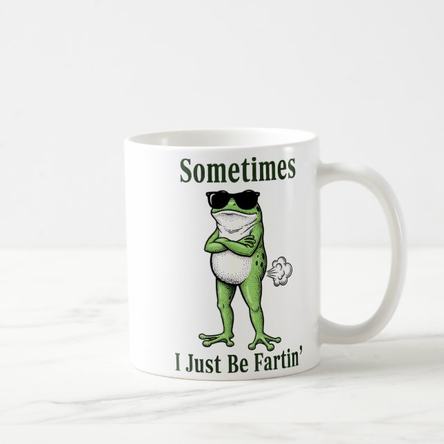 Ibland är jag bara fartig rolig groda sarkastisk H Kaffemugg (Höger)