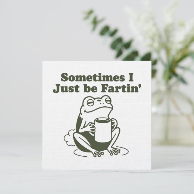Ibland är jag bara fartin rolig groda otyglad  inbjudningar (Stående Fram)