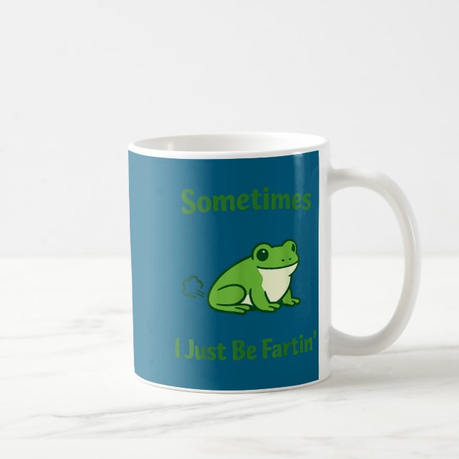 Ibland är jag bara fjärtar groda rolig meme citat  kaffemugg (Höger)