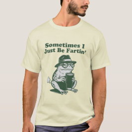 Ibland bara fiser jag, rolig groda meme t shirt
