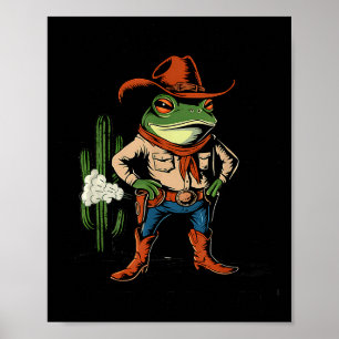 Ibland bara pruttar jag roligt Cowboy Groda Poster