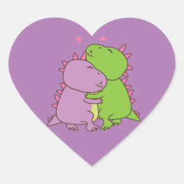 Ibland behöver vi bara lila. hjärtformat klistermärke