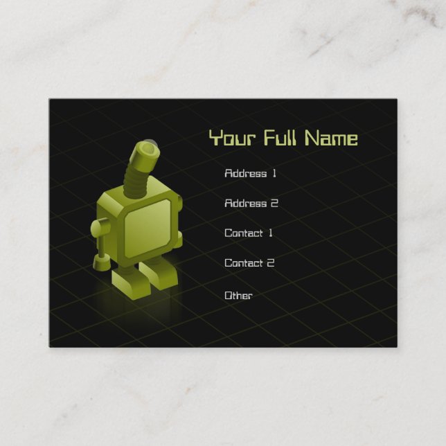Ibland får robotar ledsen profilerar kortmallen visitkort (Framsida)