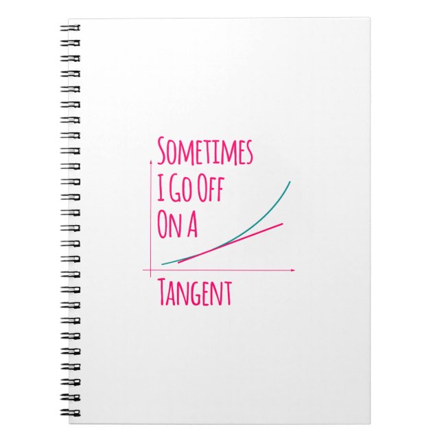 Ibland går jag på en Tangent Funny Math-lärare Anteckningsbok (Framsidan)