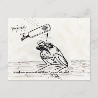 Ibland håller din mat bara inte med dig! vykort