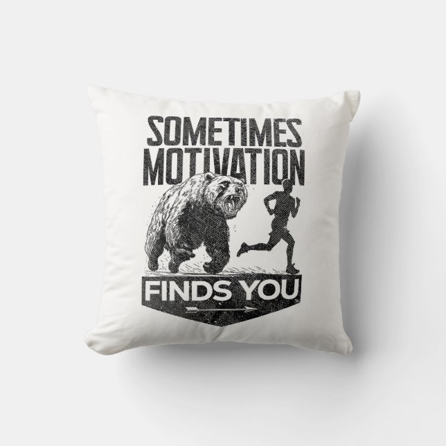 Ibland hittar Motivation dig på ett lustigt sätt a Kudde (Framsida)