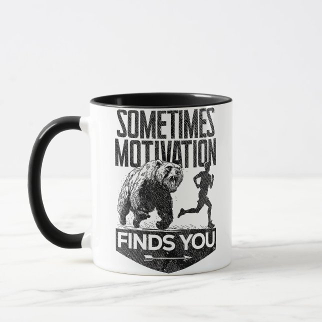 Ibland hittar Motivation dig på ett lustigt sätt a Mugg (Vänster)