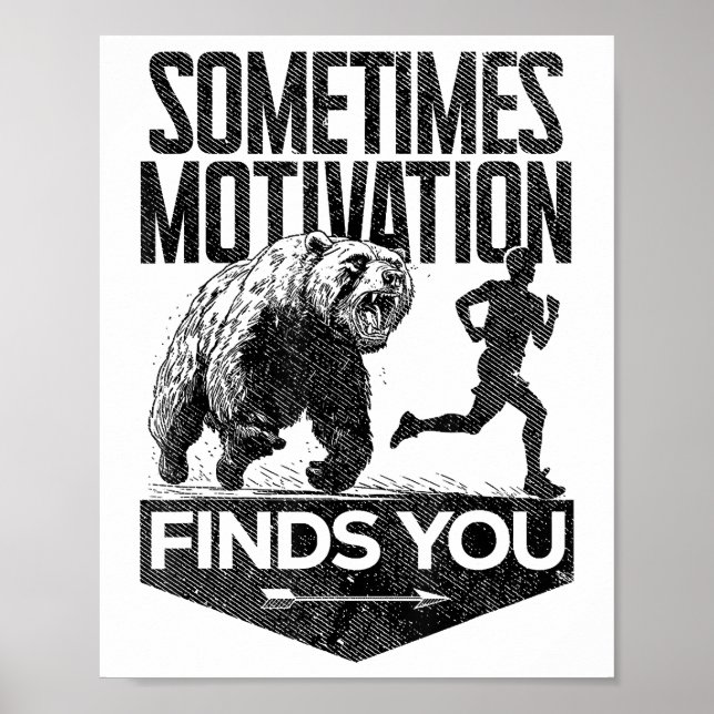 Ibland hittar Motivation dig på ett lustigt sätt a Poster (Framsidan)