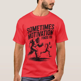 Ibland hittar motivation dig Rolrig löpning Vinta T Shirt