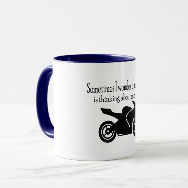 Ibland  jag om.. Lustigt, motorcykel Mugg (Framsida vänster)
