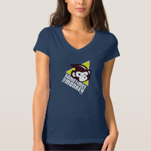 Ibland "Monkey Women's V-Nacke T-Shirt" T Shirt