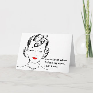 Ibland, när nära I min ögon, mig inte kan se Kort