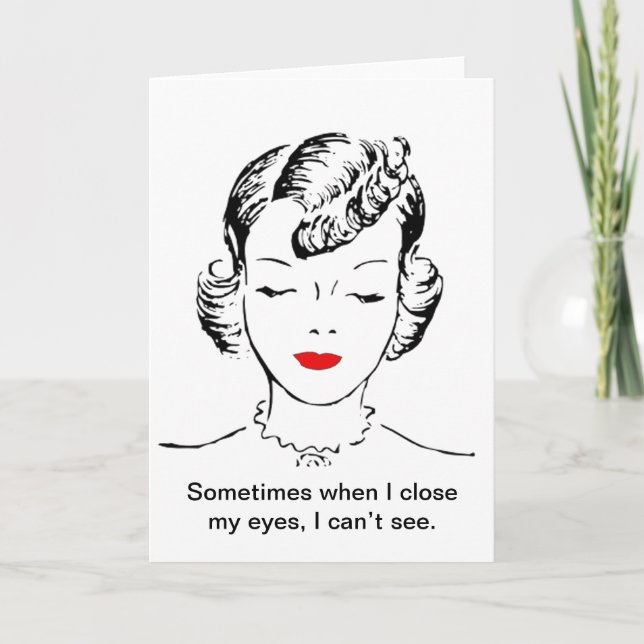 Ibland, när nära I min ögon, mig inte kan se Kort (Framsida)