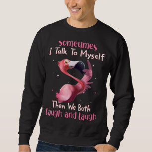 Ibland pratar jag med mig själv, då vi båda Laugh Lång Ärmad Tröja